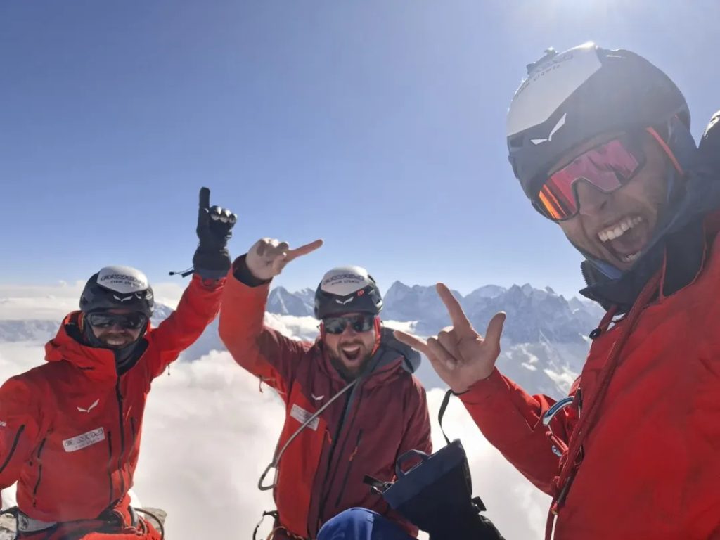 I tre in cima. Foto Instagram Maximilian Muck