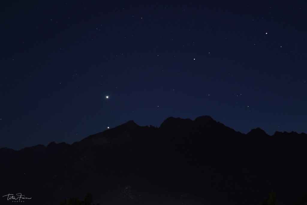 Venere e Giove sul Monte Serva, 10 giugno 2026 - Foto Tita Lorenza Fain