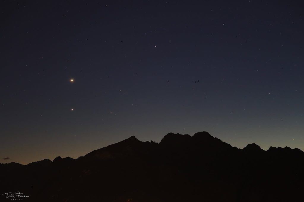 Venere e Giove sul Monte Serva, 10 giugno 2026 - Foto Tita Lorenza Fain