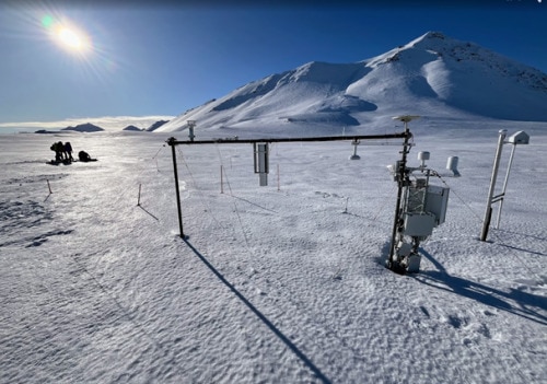 La stazione nivometrica automatica del CNR-ISP installata a Ny-Ålesund (Credits: F.Scoto)
