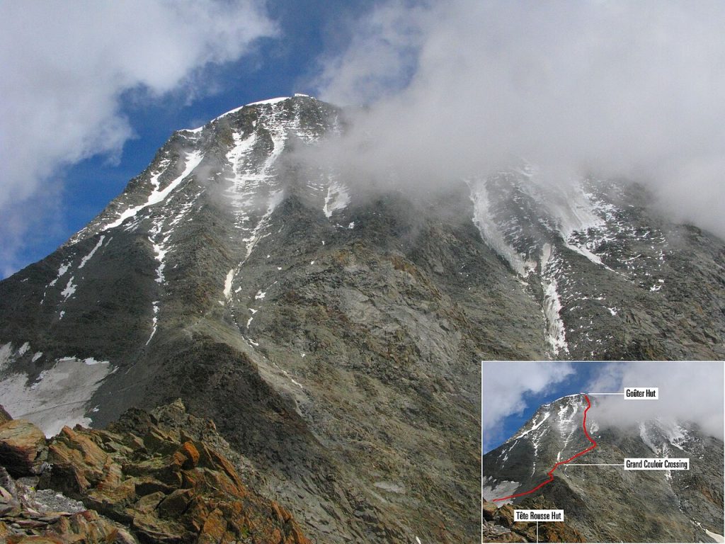 Monte Bianco, Grand Couloir - Foto Abjad - Wikimedia Commons, CC BY 3.0