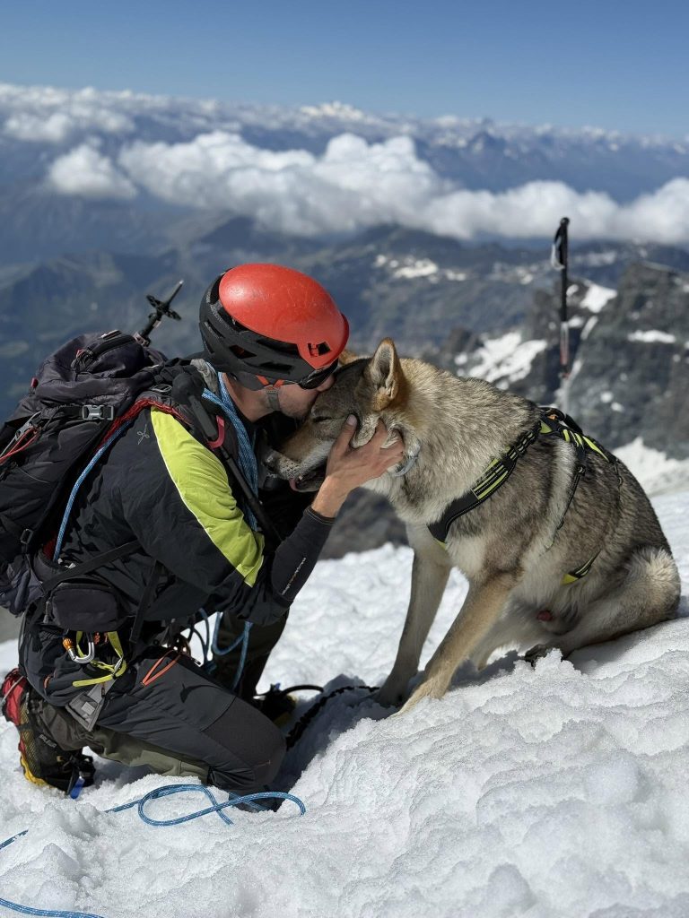 Carlo e Thor in alta quota - Foto Carlo Costa