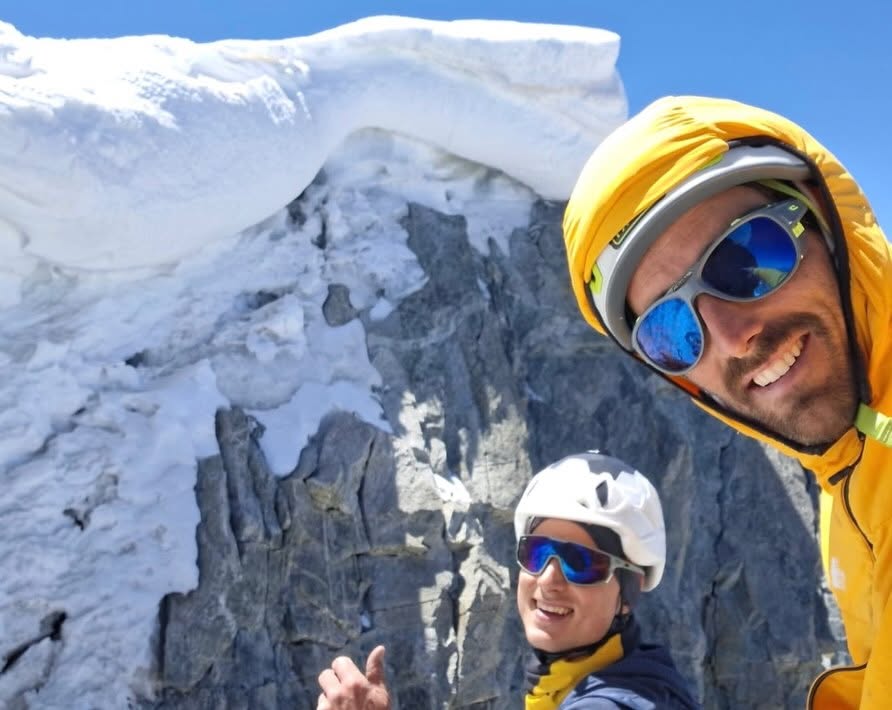 Giuseppe e Gabriele durante la Traversata Chamonix - Courmayeur - Foto Giuseppe "Bepi" Vidoni