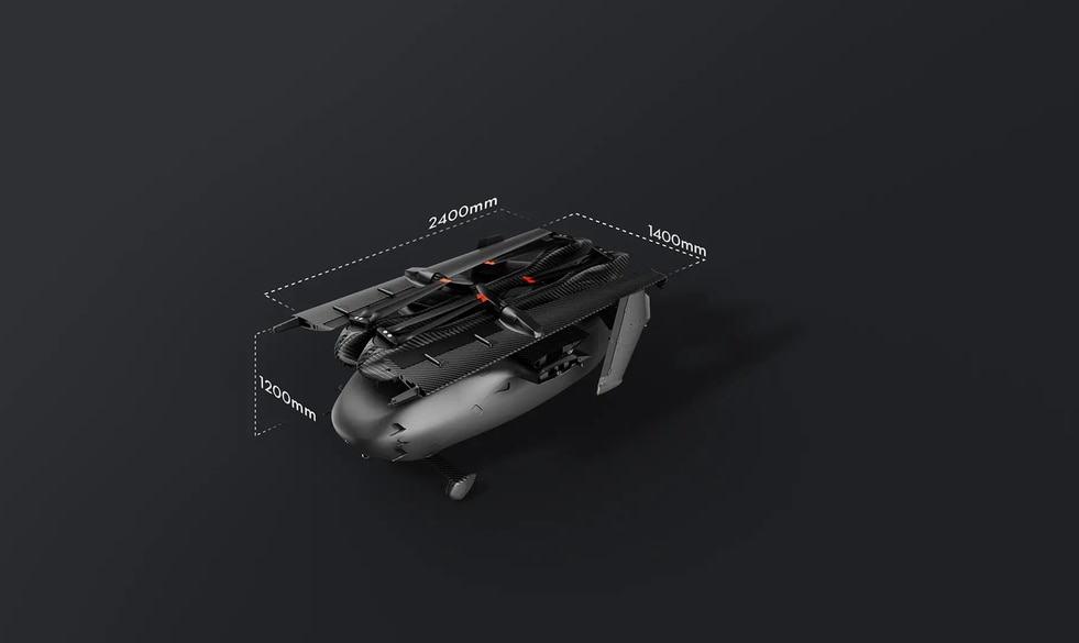 DJI EV50 ripiegato