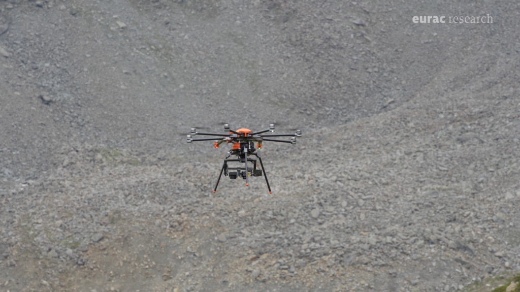 Drone operativo durante la fase di test. Fotogramma dal video di presentazione